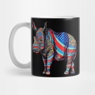 Patriotic Rhinoceros Mug